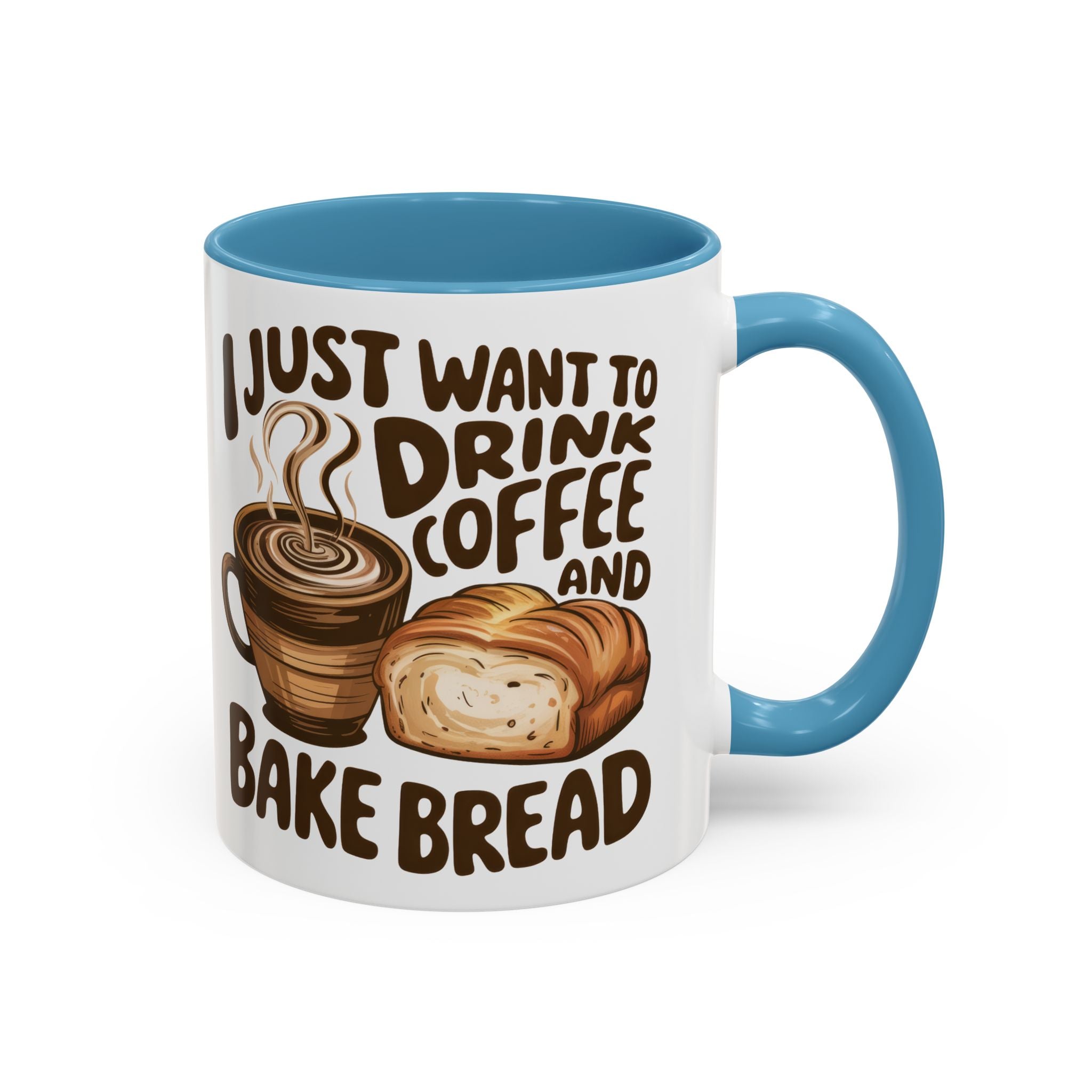 Cute Coffee & Bread Mug - Ideal for Baking Enthusiasts kitchen fun cozy