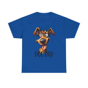 Dog Dad Unisex Heavy Cotton Tee, Pet Lover Gift, Fun Shirt for Father’s Day, Dog Owner Humor Tee, Great for Birthdays, Casual Wear