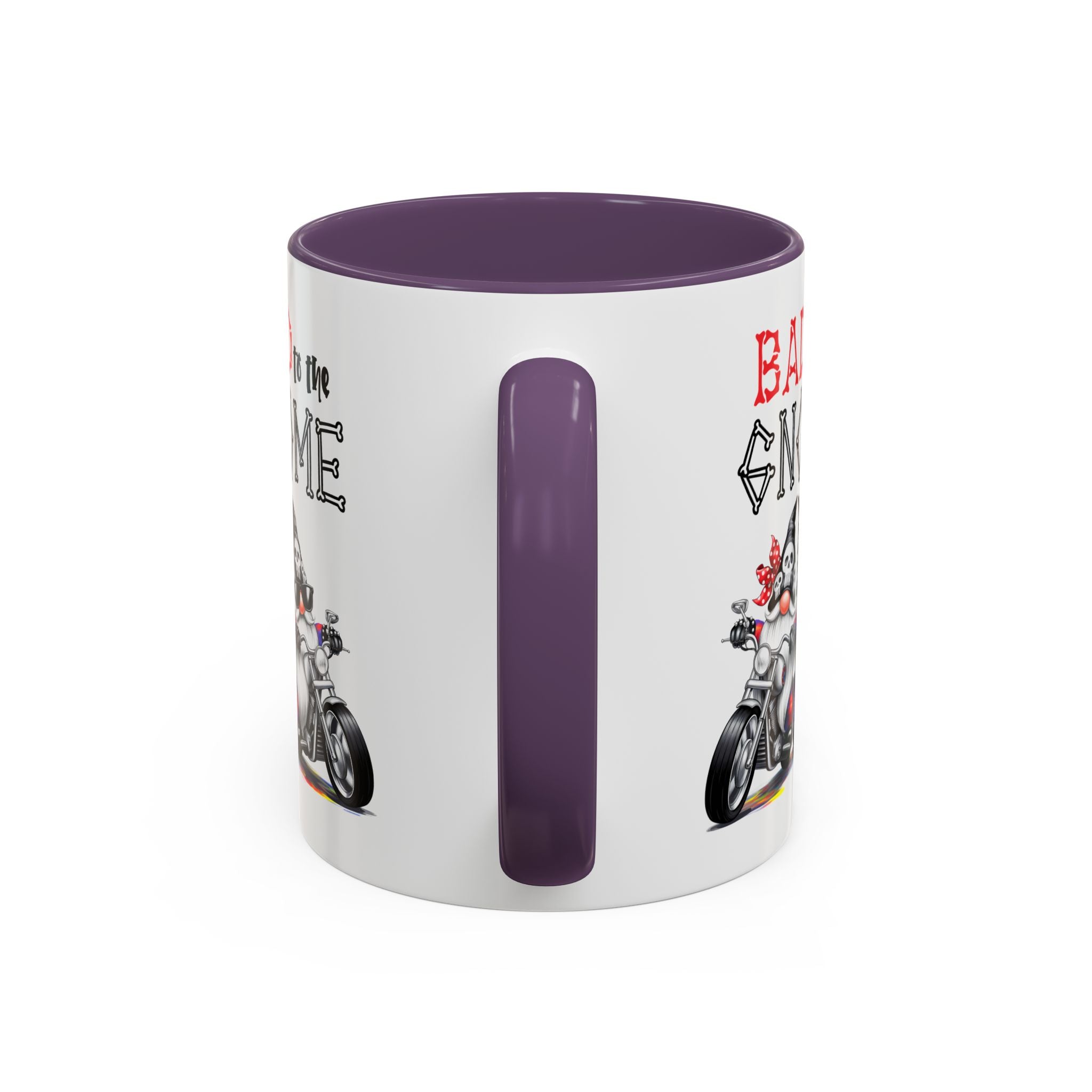 Bad to the Gnome Coffee Mug - 11oz & 15oz Accent Mugs for Bikers & Gnome Lovers