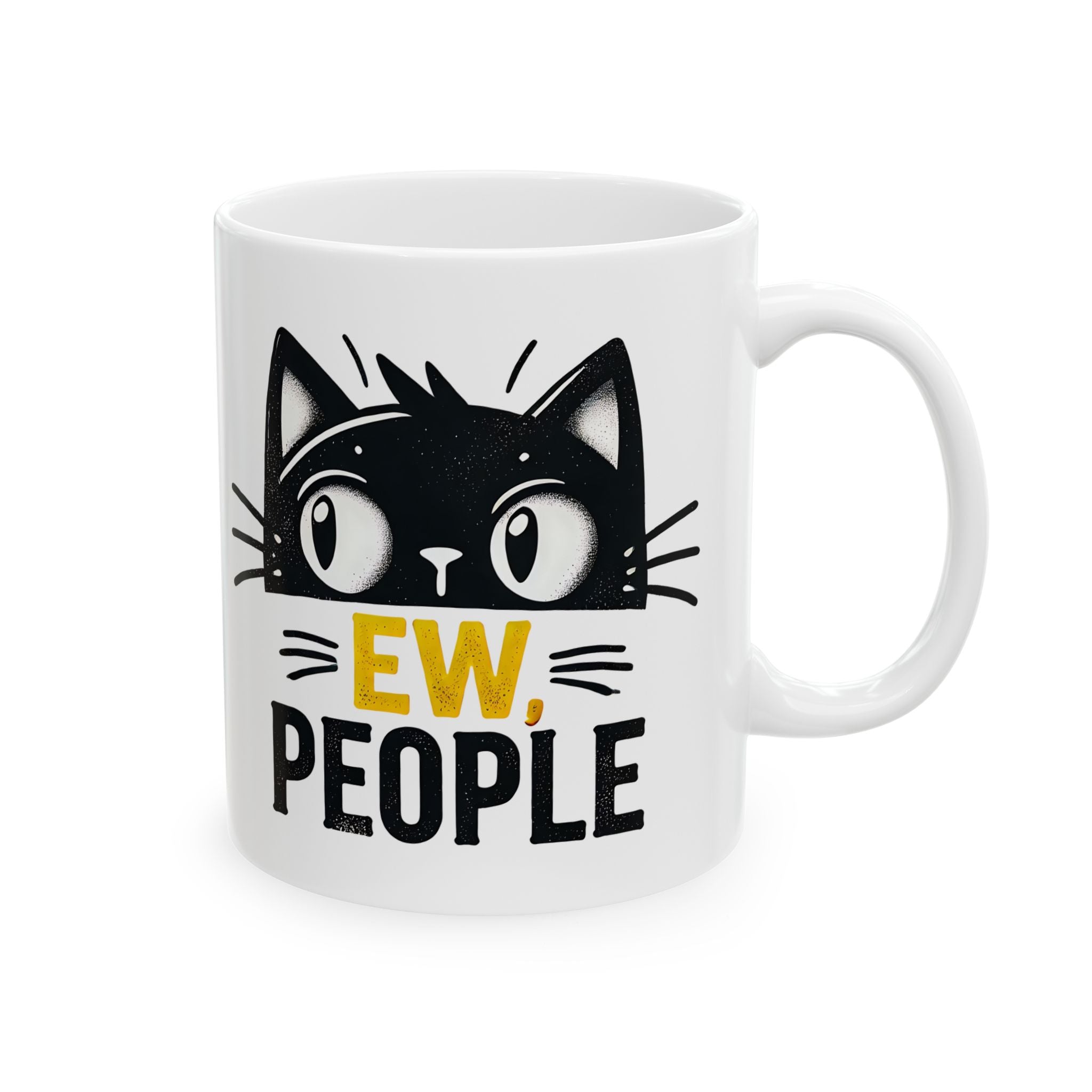 Cat Lover's coffee Mug attitude | Funny Gift for Cat Owners  Cute Cat Design | Purrfect Coffee Cup | Pet Lover's Gift