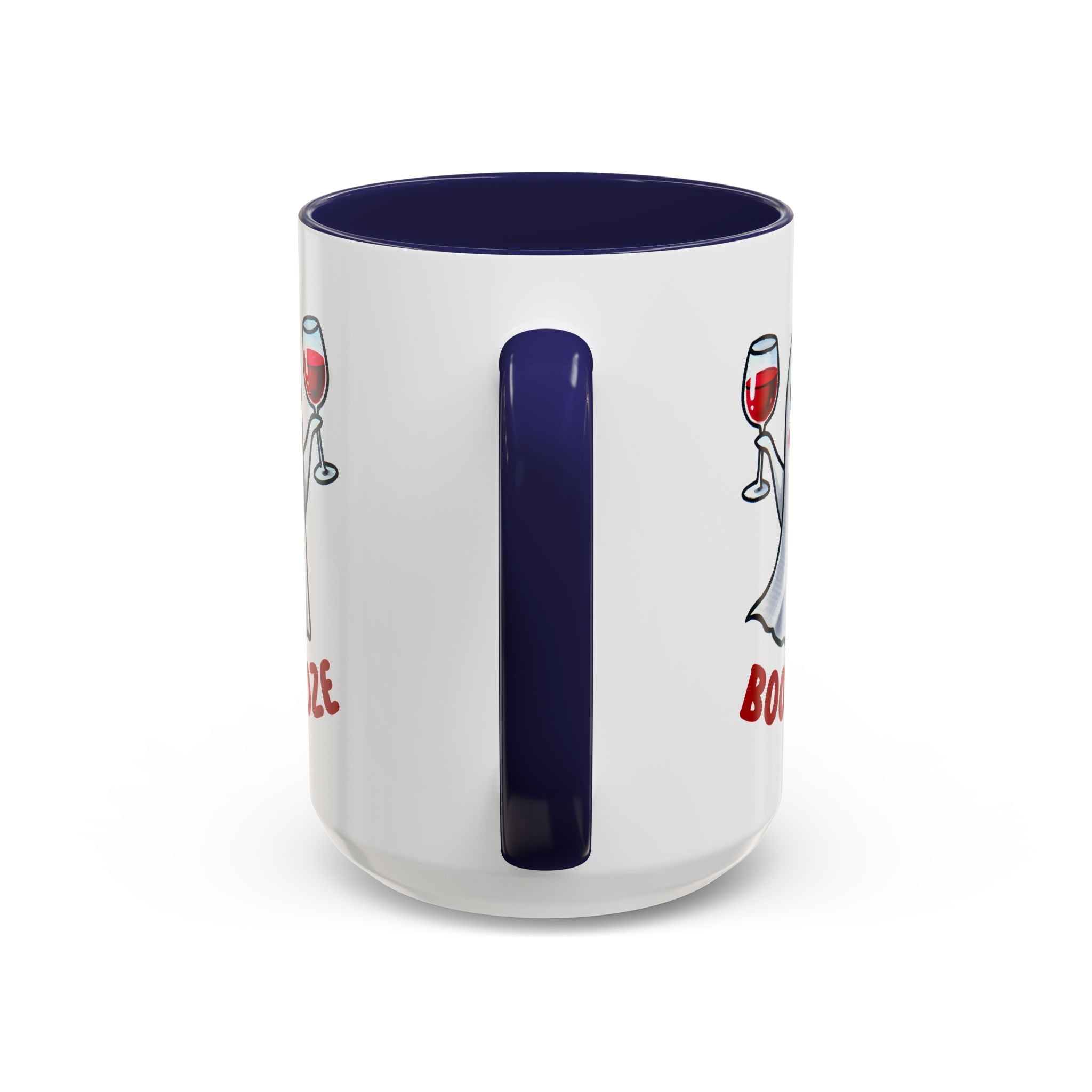 Boozy Ghost Accent Coffee Mug | Funny Halloween Tea Cup, Spooky Gift, Halloween Decor, Ghost Mug for Parties, Unique Drinkware