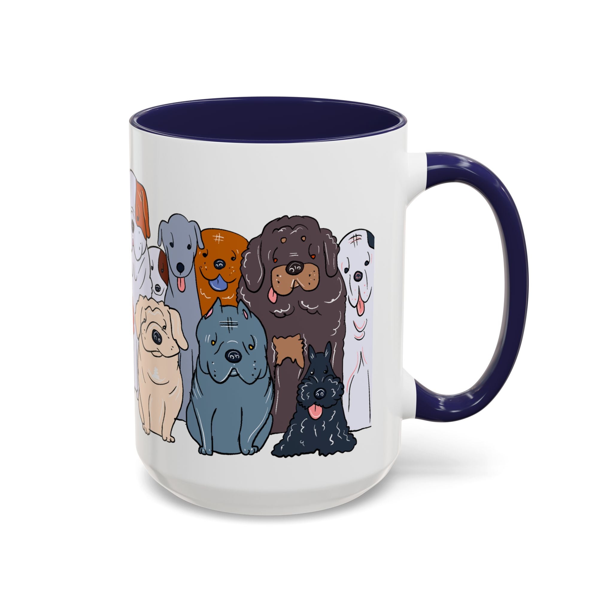 Cute Dog Breed Accent Coffee Mug, Pet Lover Gift, Canine Mug, Gifts for Dog Owners, Puppy Lover Mug