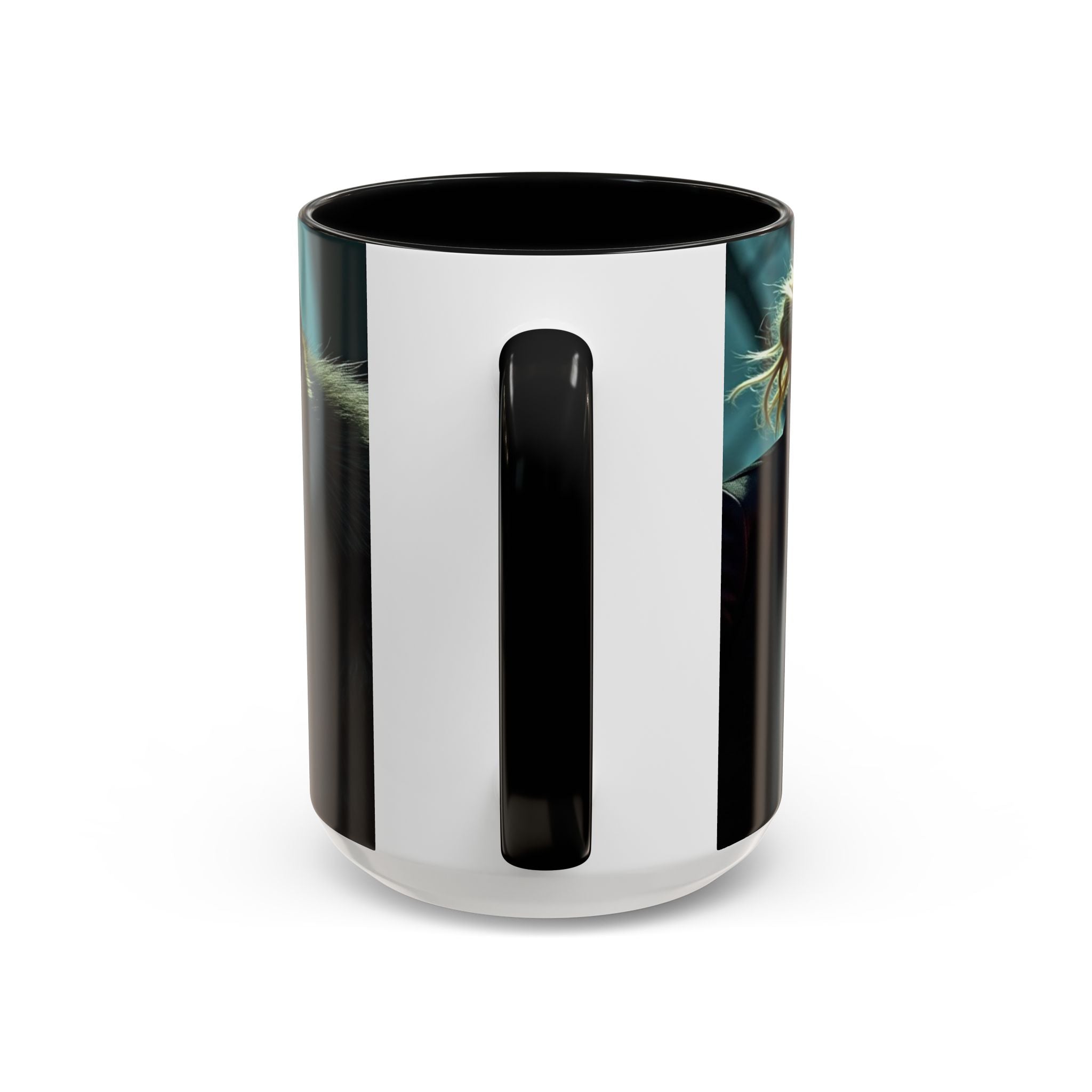 woman vampire and Fierce Werewolf Coffee Mug - 11 & 15oz Accent Mug for horror art lovers