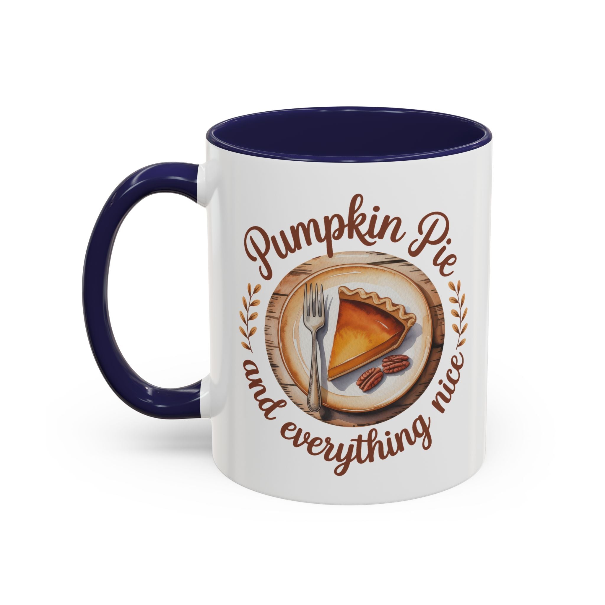 Pumpkin Pie Accent Coffee Mug - Perfect for Fall and Thanksgiving Warmth