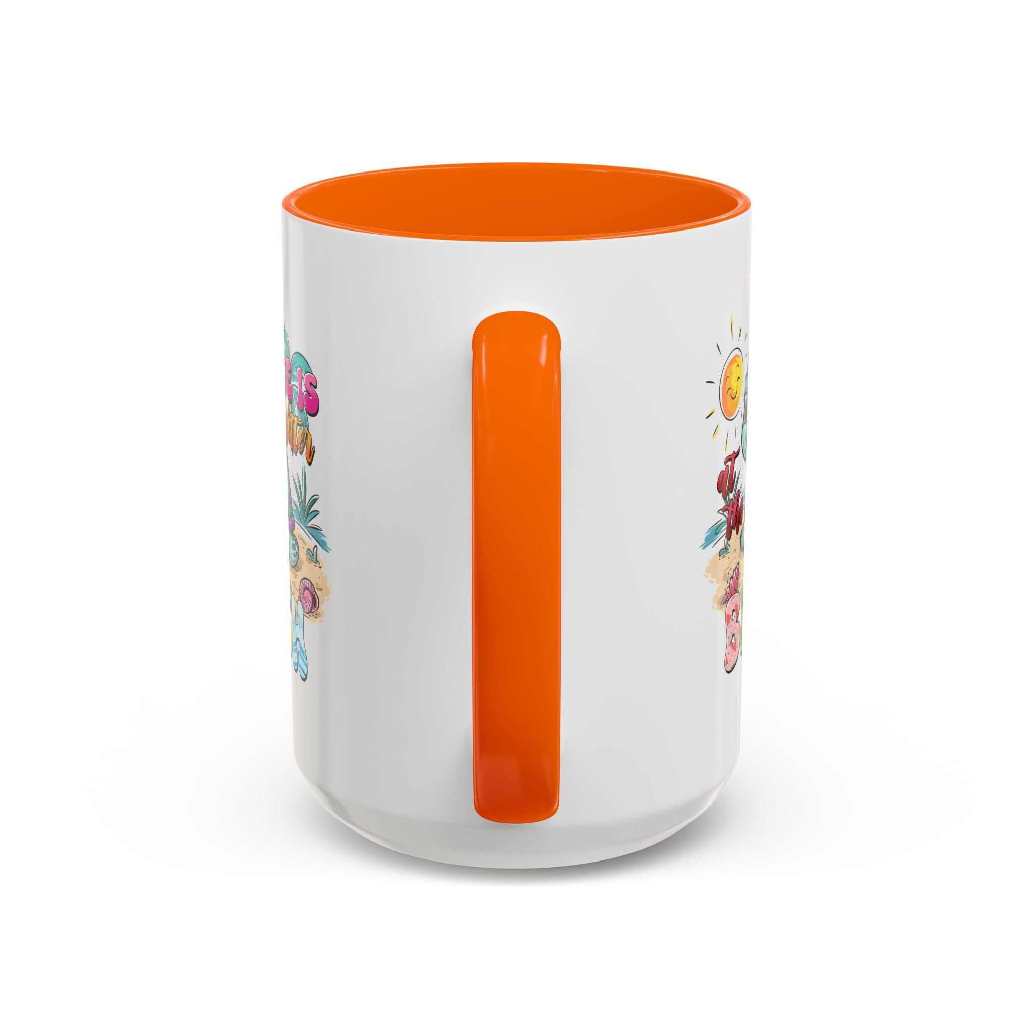 Beach Vibe Accent Coffee Mug - "Life is Better at the Beach" Design turtle animal lover
