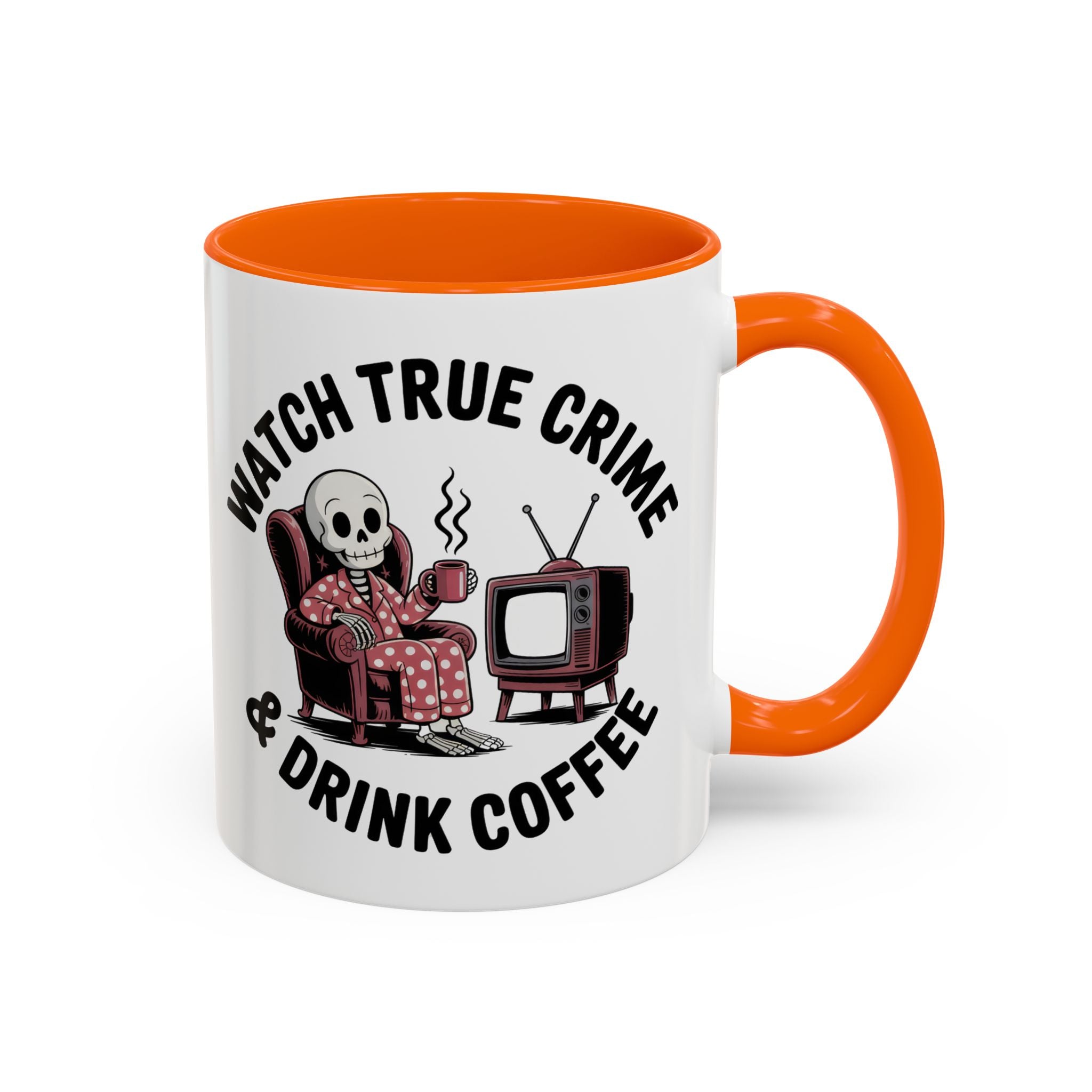 watch True Crime drink coffee  Coffee Mug hobby fun
