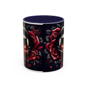Gothic Vampire Rose Coffee Mug | Perfect for Halloween, Unique Gift, Dark Aesthetic, Gothic Decor, Horror Collectible