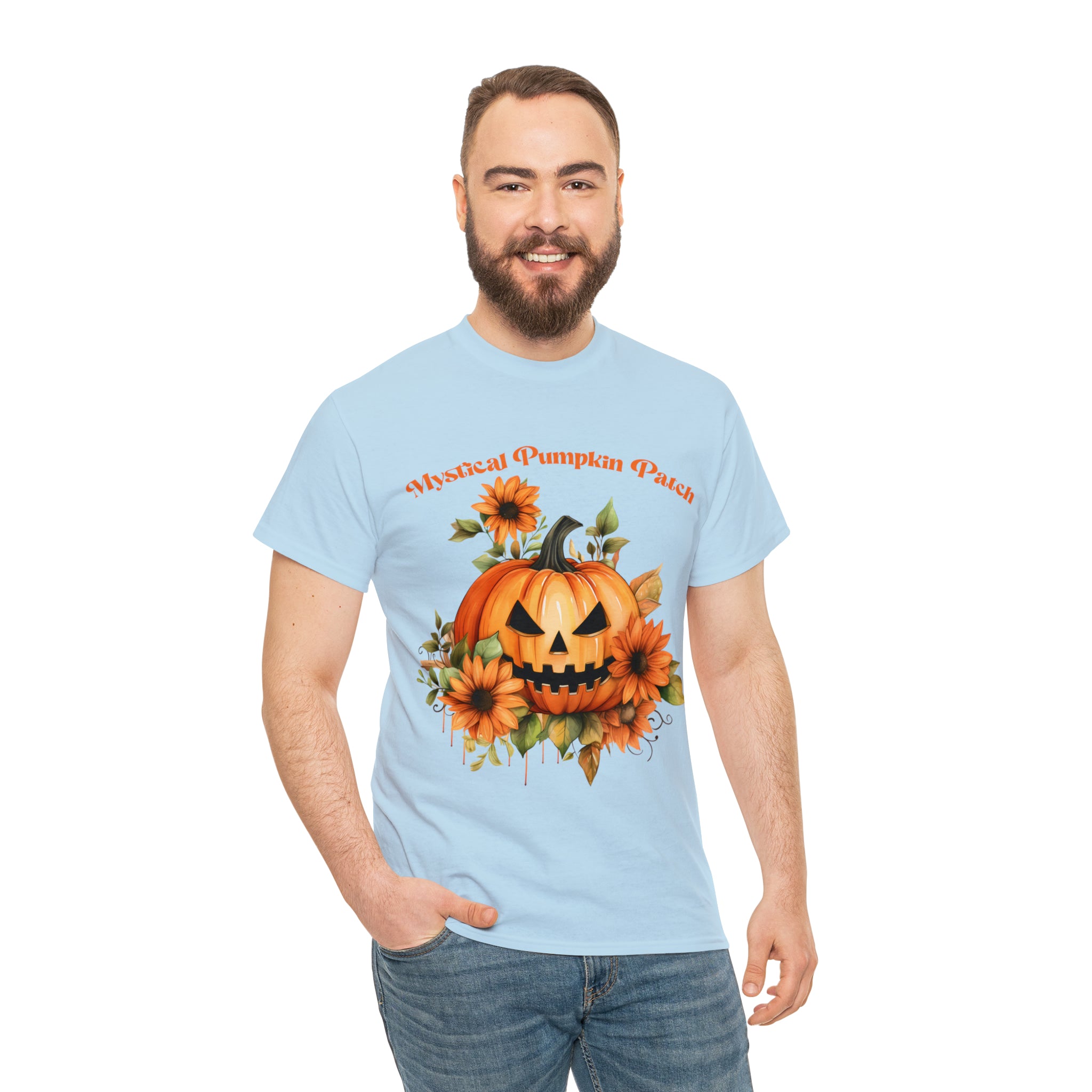 Halloween unisex t shirt mystical pumkin patch fall fun stocking stuffer Unisex Heavy Cotton Tee