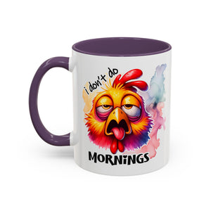 Funny Morning Coffee Mug, Humor Mug, Gift for Coffee Lovers, Sleepy Chicken Mug, Cute Drinkware, Holiday Present