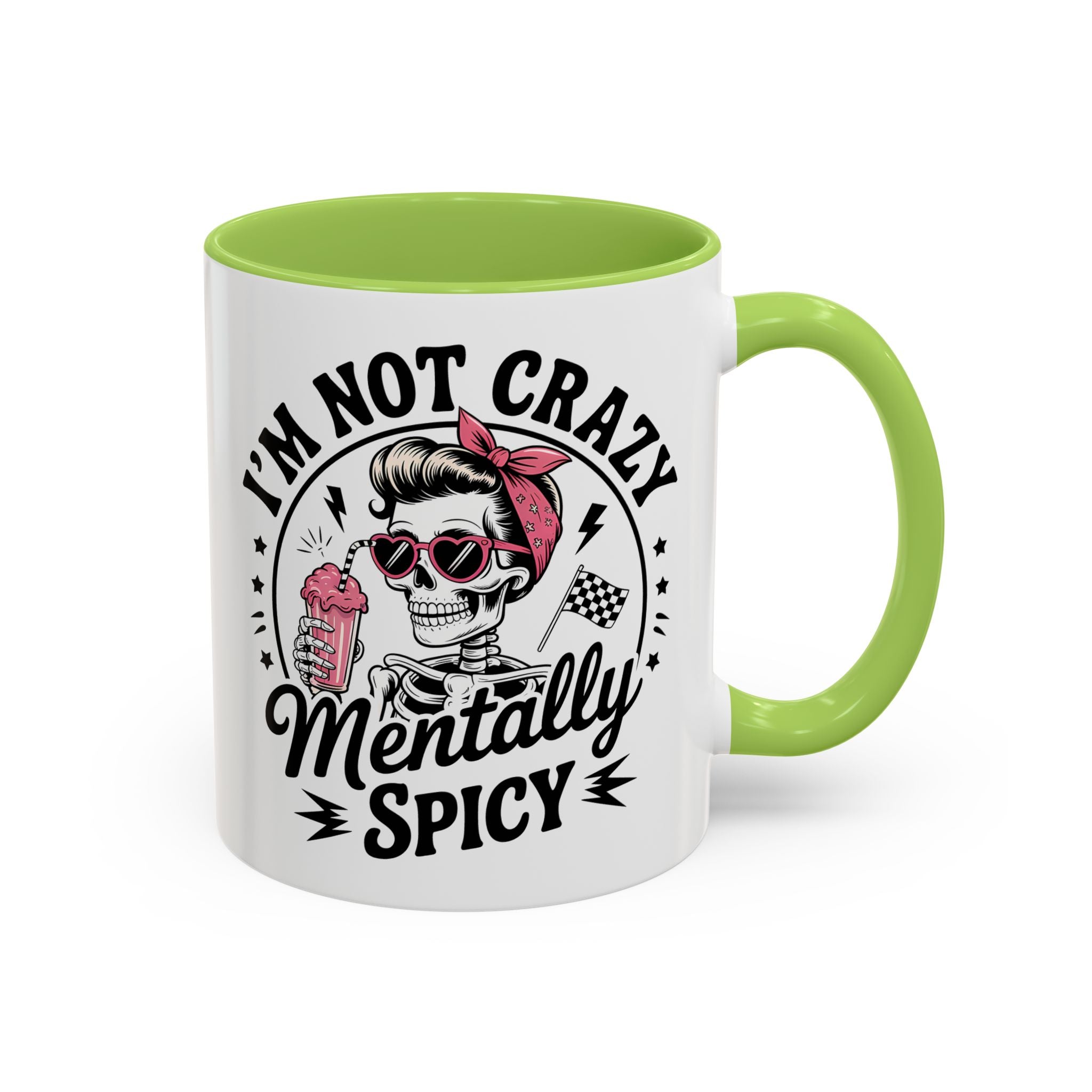 Mentally Spicy I'm not crazy Coffee Mug - Fun Quote for Coffee Lovers adult humor mental health
