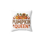 Pumpkin Queen Square Pillow, Fall Decor, Autumn Cushion, Harvest Home Decor, Thanksgiving Gift, Seasonal Accent Pillow