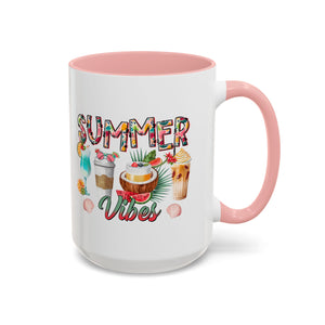 Summer Vibes Accent Coffee Mug - 11oz & 15oz - Perfect for Sunny Days & Celebrations