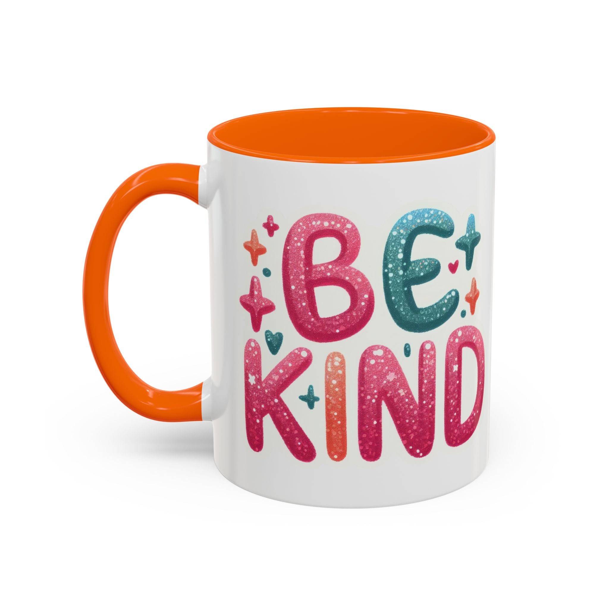 Be Kind Accent Coffee Mug – Colorful Positive Message 11/15oz