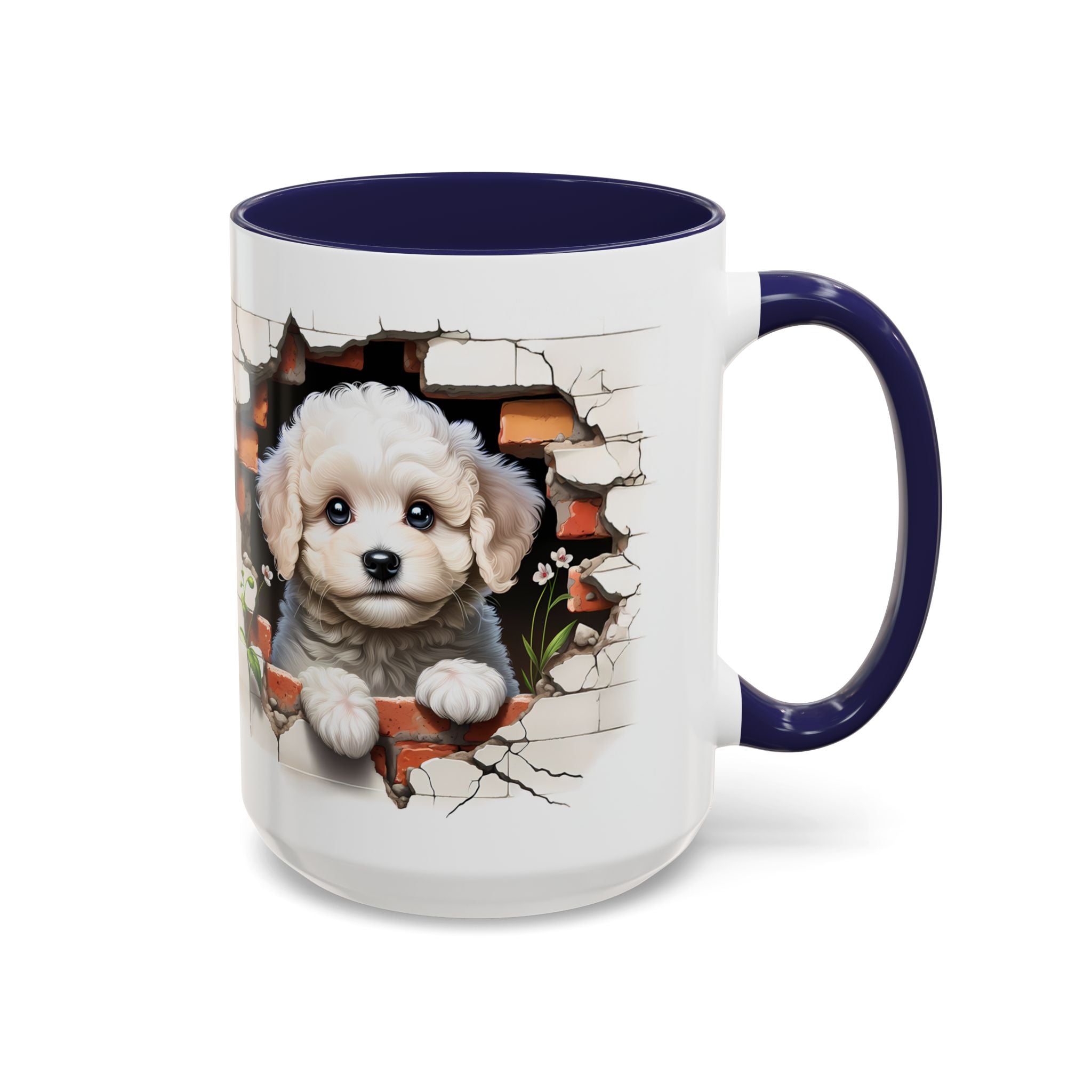 Cute Puppy Accent Coffee Mug - Adorable Dog Lover Gift, Pet-Themed Mug, Home Decor, Ideal for Gifts, Animal Enthusiast