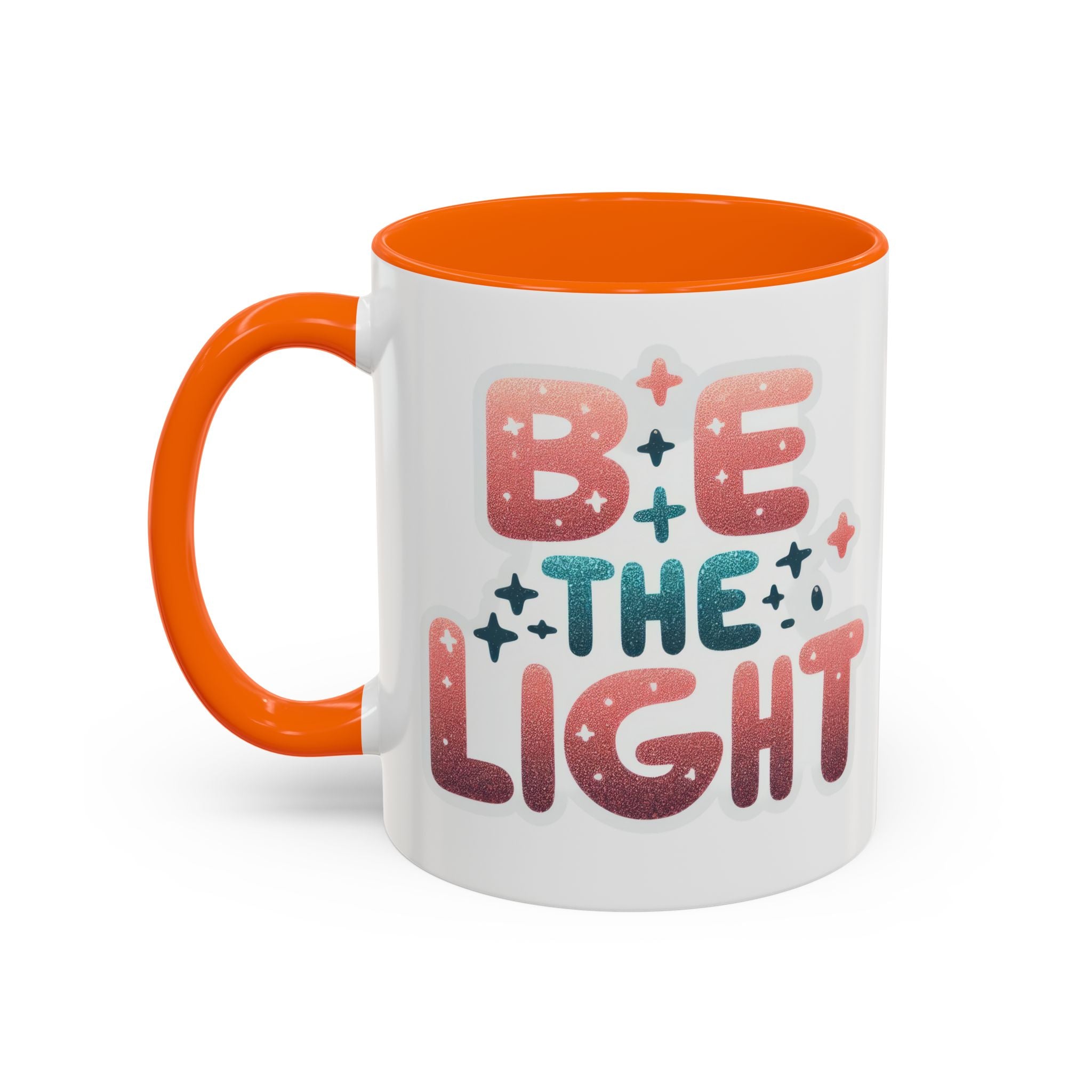 Be the Light Accent Coffee Mug — Inspirational Positive Message Ceramic Mug
