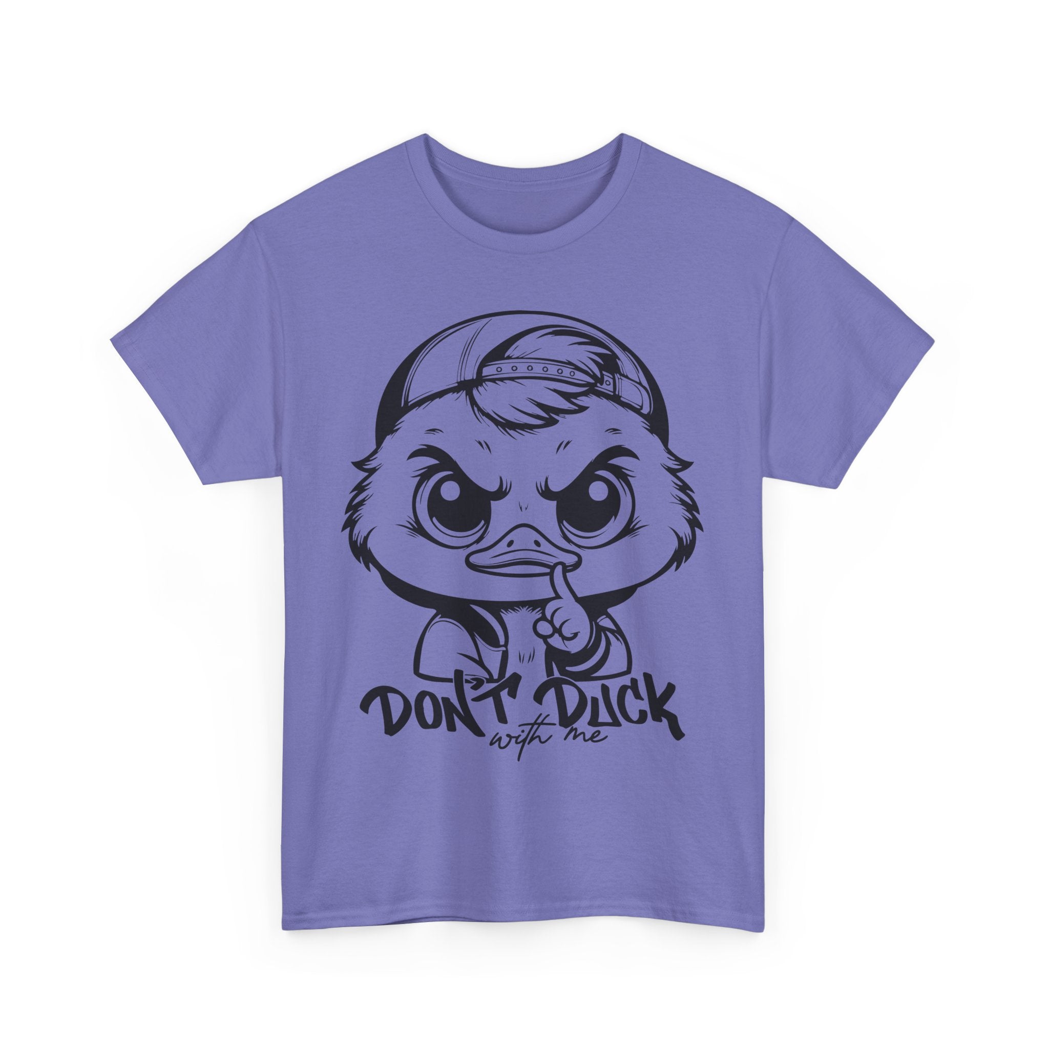 Don't Duck With Me Unisex Heavy Cotton Tee - Fun Cartoon Design Perfect for Casual Days