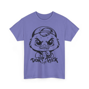 Don't Duck With Me Unisex Heavy Cotton Tee - Fun Cartoon Design Perfect for Casual Days