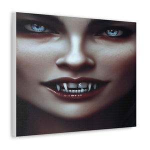 Vampire woman ready for a feeding gothic gift Canvas Gallery Wraps