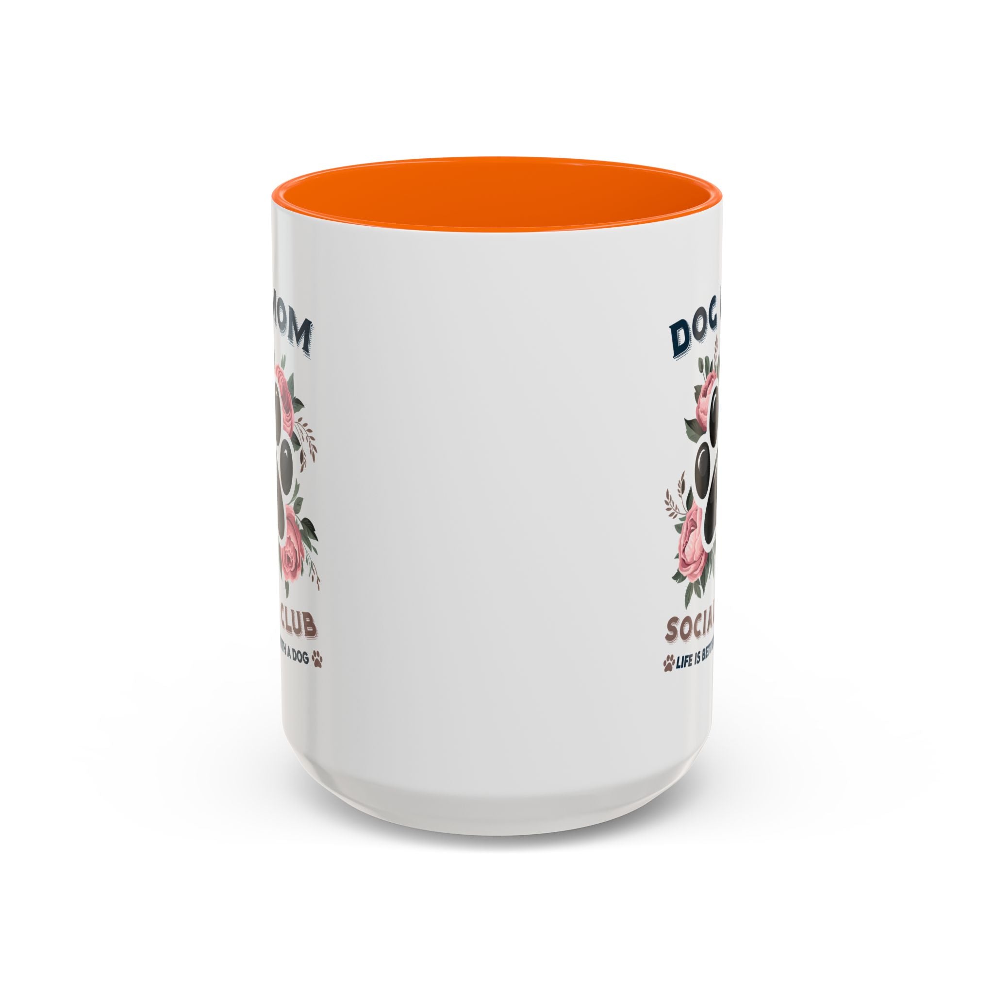 Dog Mom Coffee Mug - Life is Better with a Dog, Pet Lover Gift, Floral Paw Print Mug, Dog Mom Gift, Personalized Dog Mom Mug