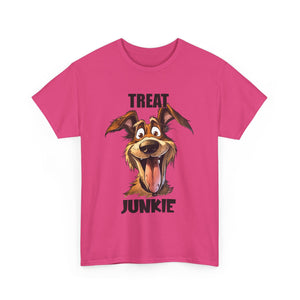 Dog Lovers Treat Junkie Tee, Unisex Dog T-Shirt, Pet Owner Gift, Funny Dog Shirt, Animal Lover Apparel, Dog Enthusiast Gift
