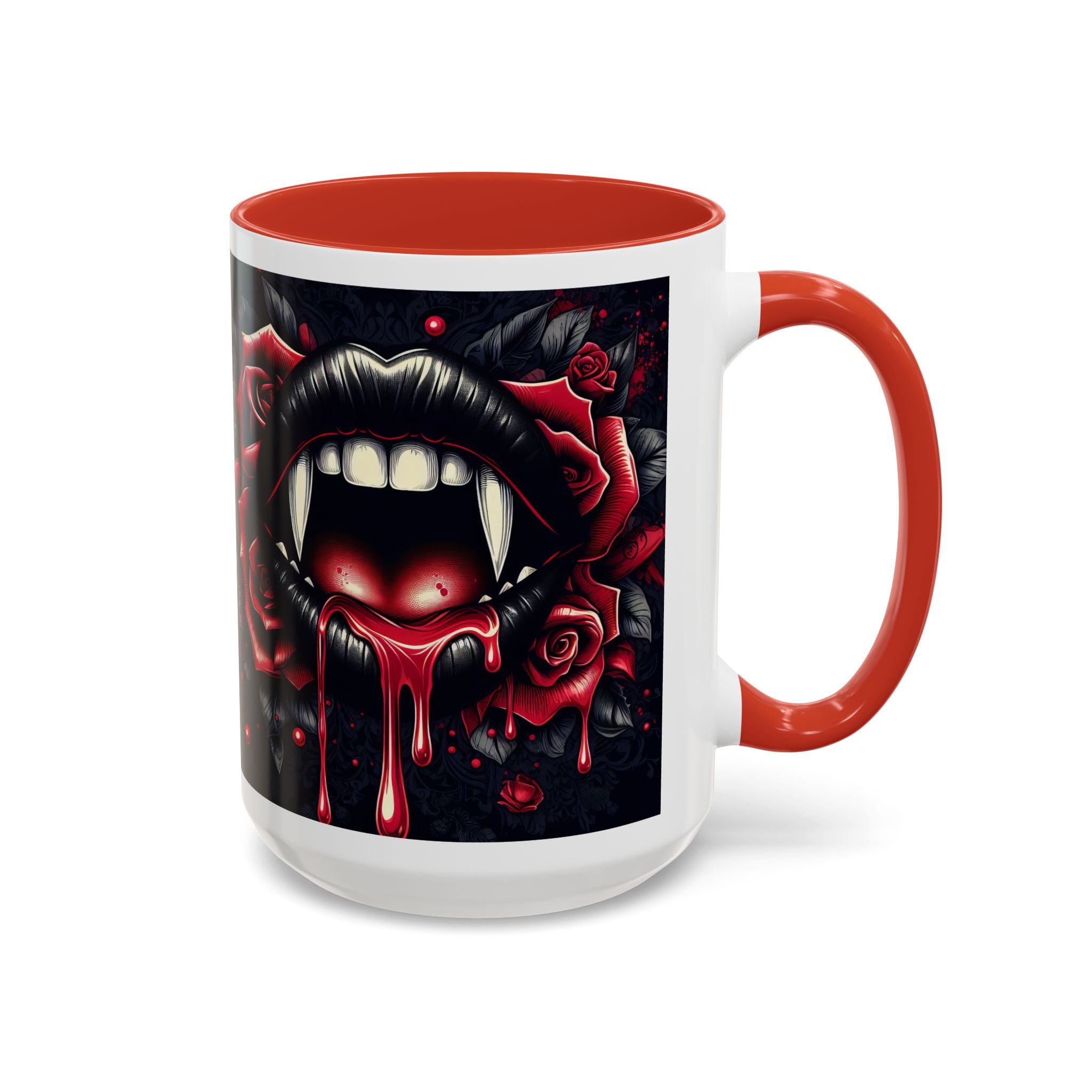 Gothic Vampire Rose Coffee Mug | Perfect for Halloween, Unique Gift, Dark Aesthetic, Gothic Decor, Horror Collectible