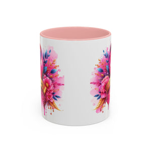 Inspirational Warrior Coffee Mug - Floral Design, Encouragement Gift, Cancer Awareness, Motivational Cup, Supportive Drinkware