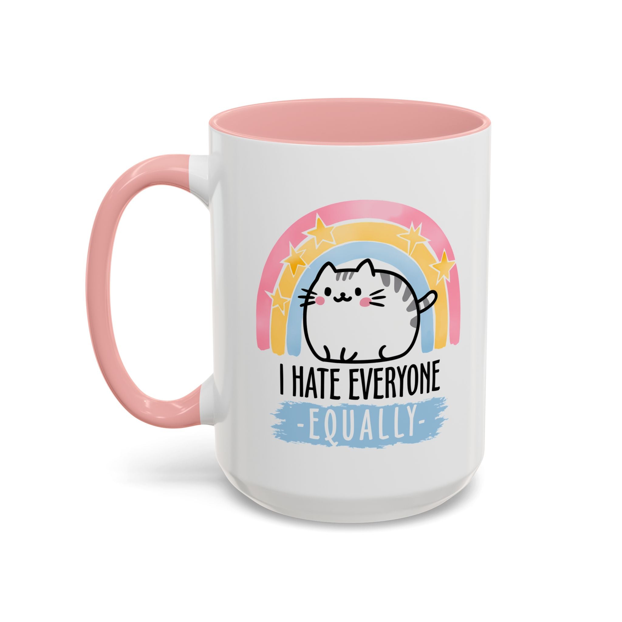 Funny Cat Coffee Mug – I Hate Everyone Equally