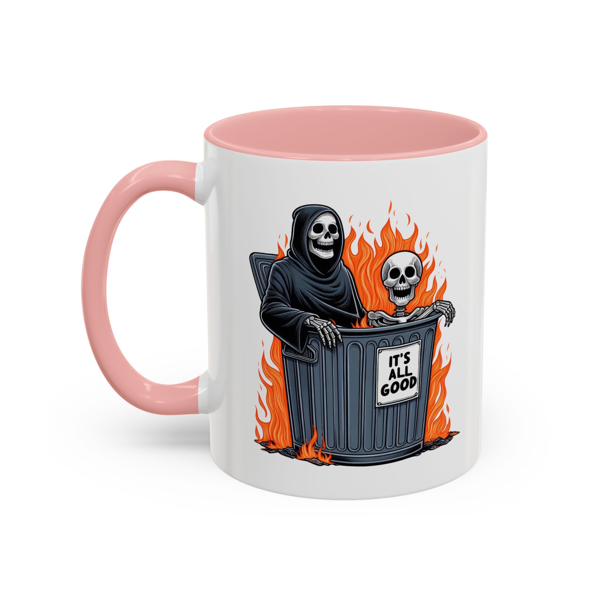 Funny Grim Reaper Coffee Mug - Perfect for Halloween, Gift for Friends, Quirky Kitchen Decor, Novelty Drinkware