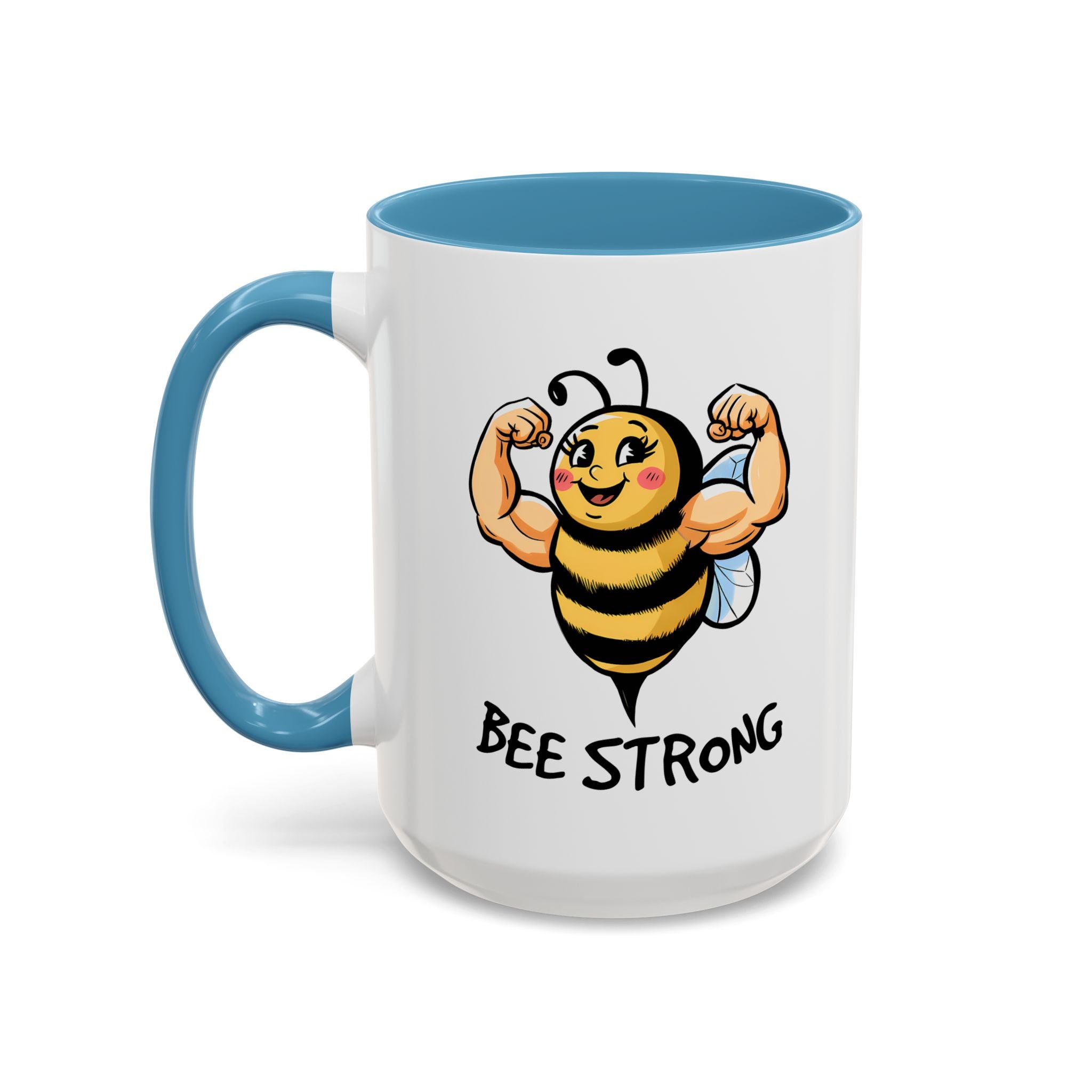 Bee Strong Accent Coffee Mug - Motivational Mug for Strength and mental health