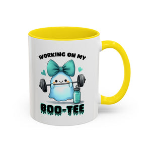 Fitness Motivation Coffee Mug, Workout Gift, Gym Decor, Boo-Tee Lover's Cup, Cute Ghost Mug