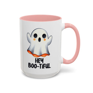 Hey Boo-tiful Ghost Coffee Mug, Halloween Mug, Cute Gift, Spooky Decor, Fun Mug