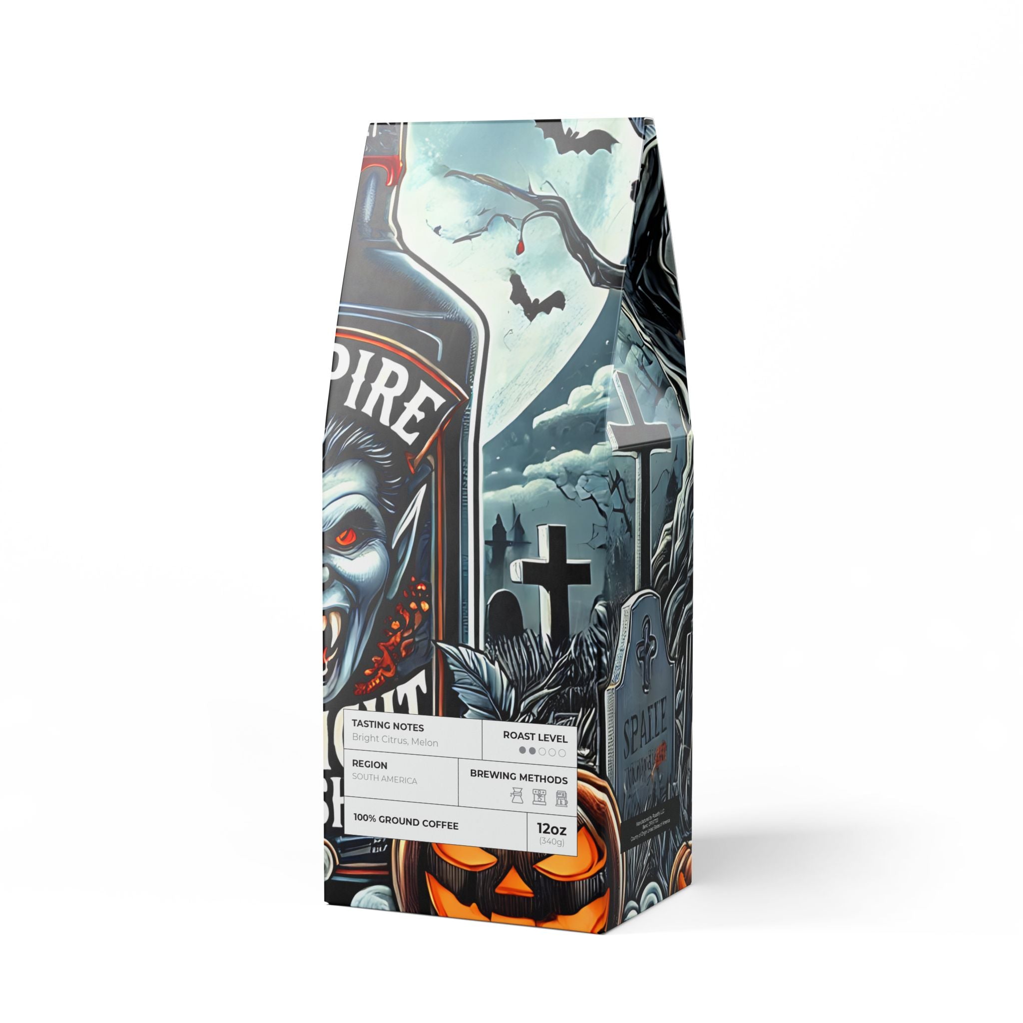 vampire midnight moonshine horror art Colombia Single Origin Coffee (Light-Medium Roast)