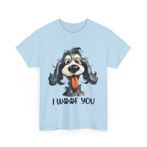 Cute Dog Lover Tee | I WOOF You T-Shirt, Pet Lover Gift, Dog Mom Shirt, Casual Wear, Anniversary Gift