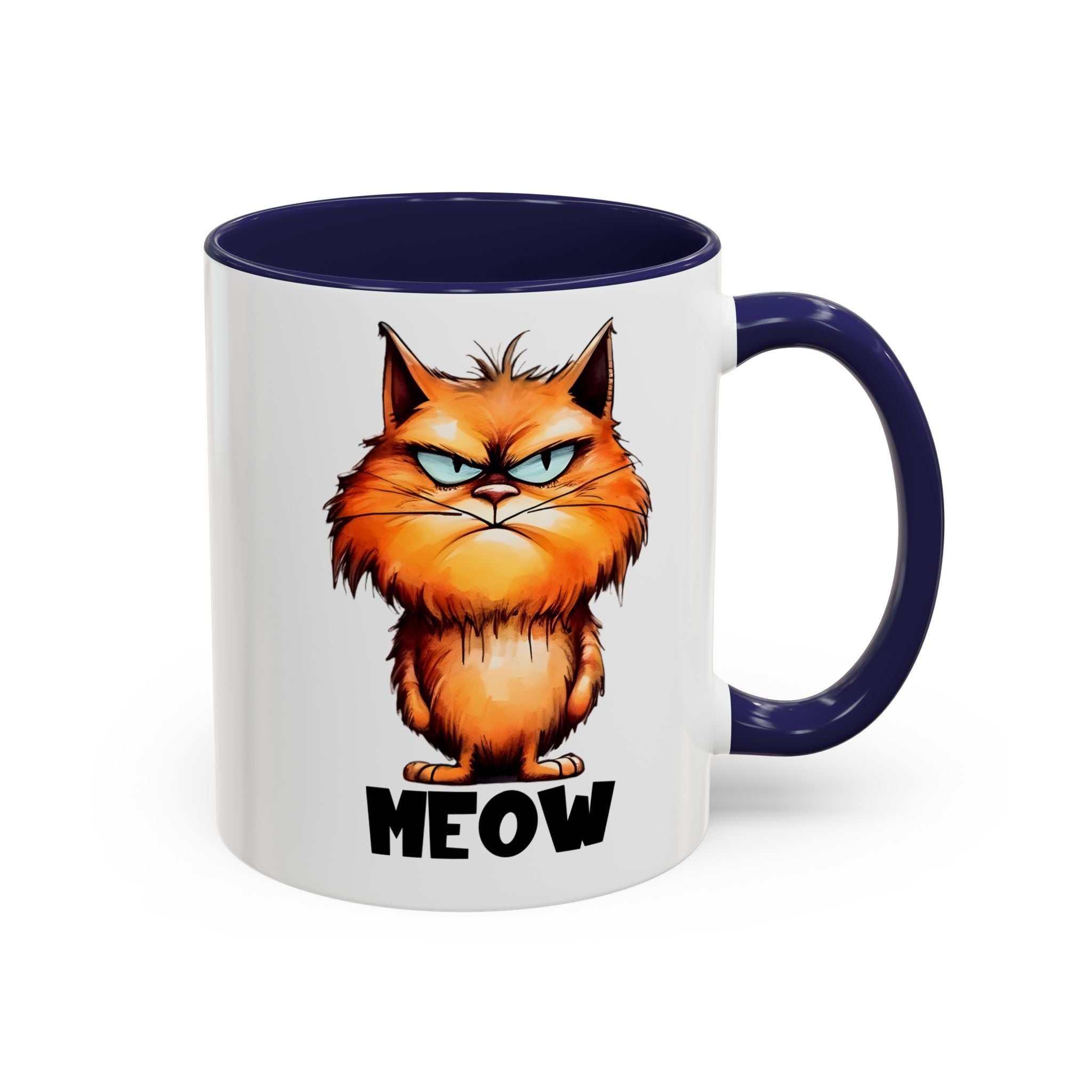 Funny grumpy  Cat Accent Coffee Mug - Perfect Gift for Cat Lovers, Meow Mug, Pet Owner Present, Caffeine Fix, Novelty Drinkware