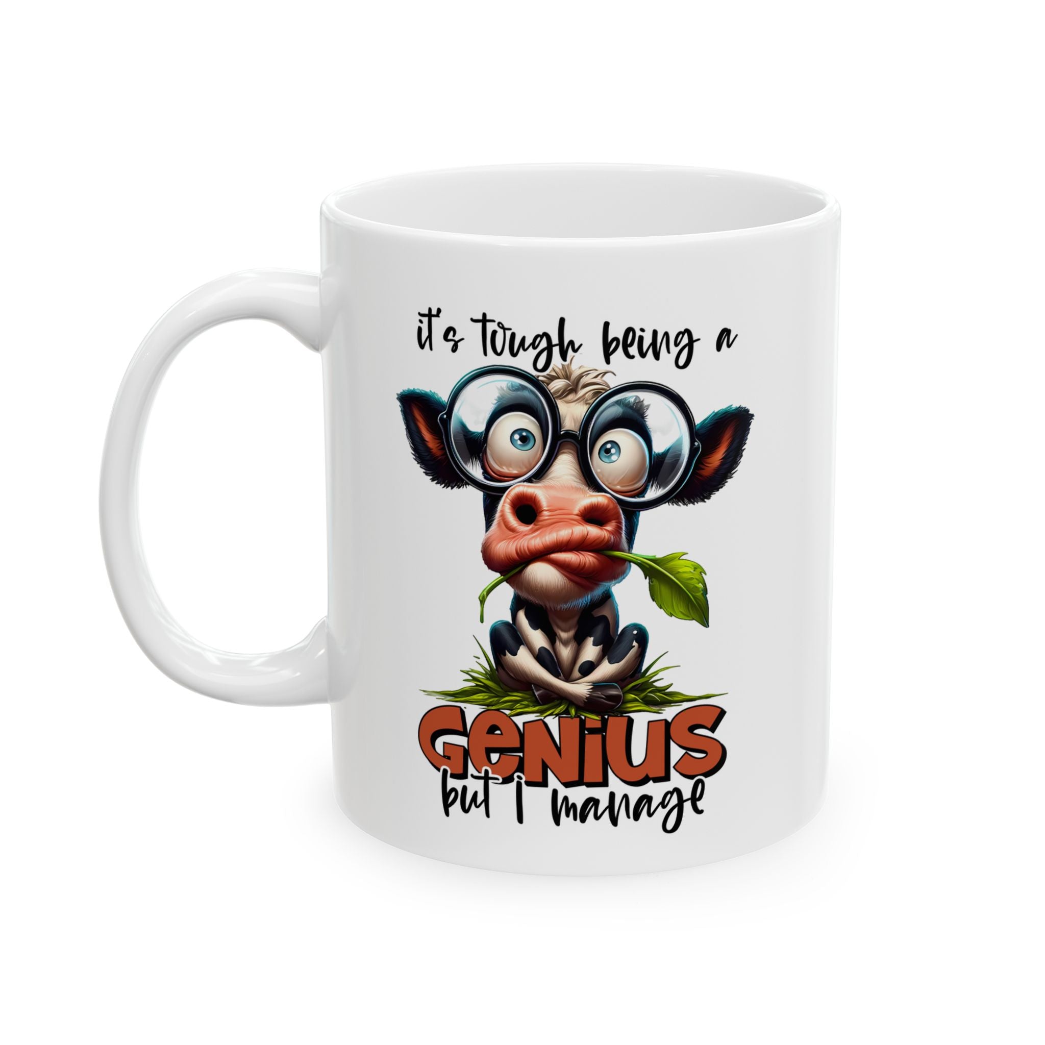 Funny Cow Coffee Mug - Cute Animal Gift  Home Decor, Unique Kitchenware, Animal Lover's Mug