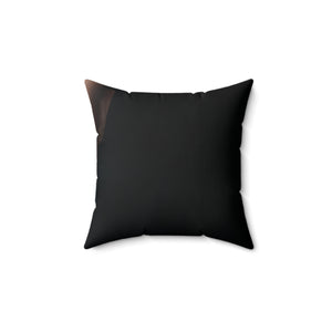 vampire red lips with teeth Spun Polyester Square Pillow