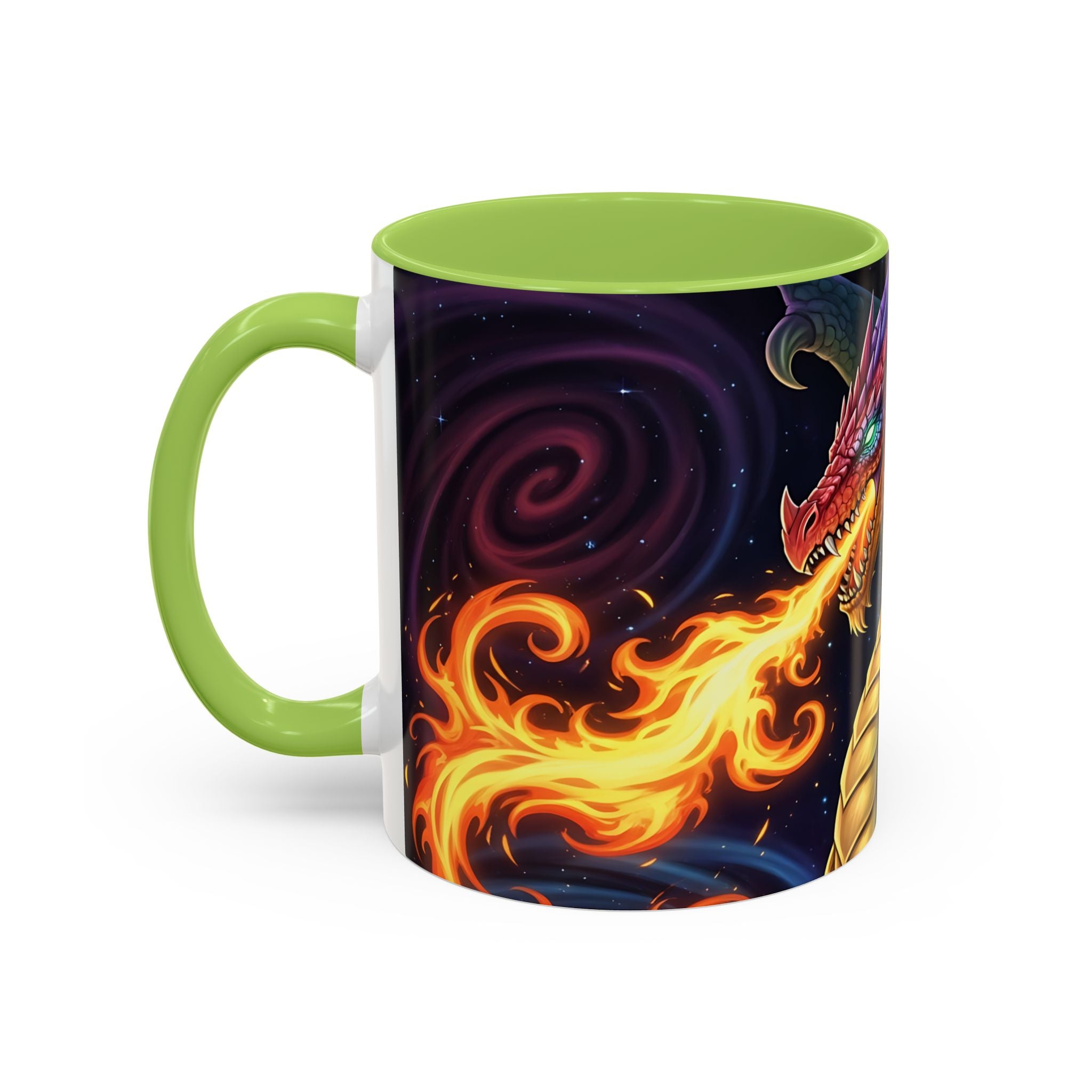 green  Dragon Accent Coffee Mug - 11 & 15oz Fantasy Drinkware