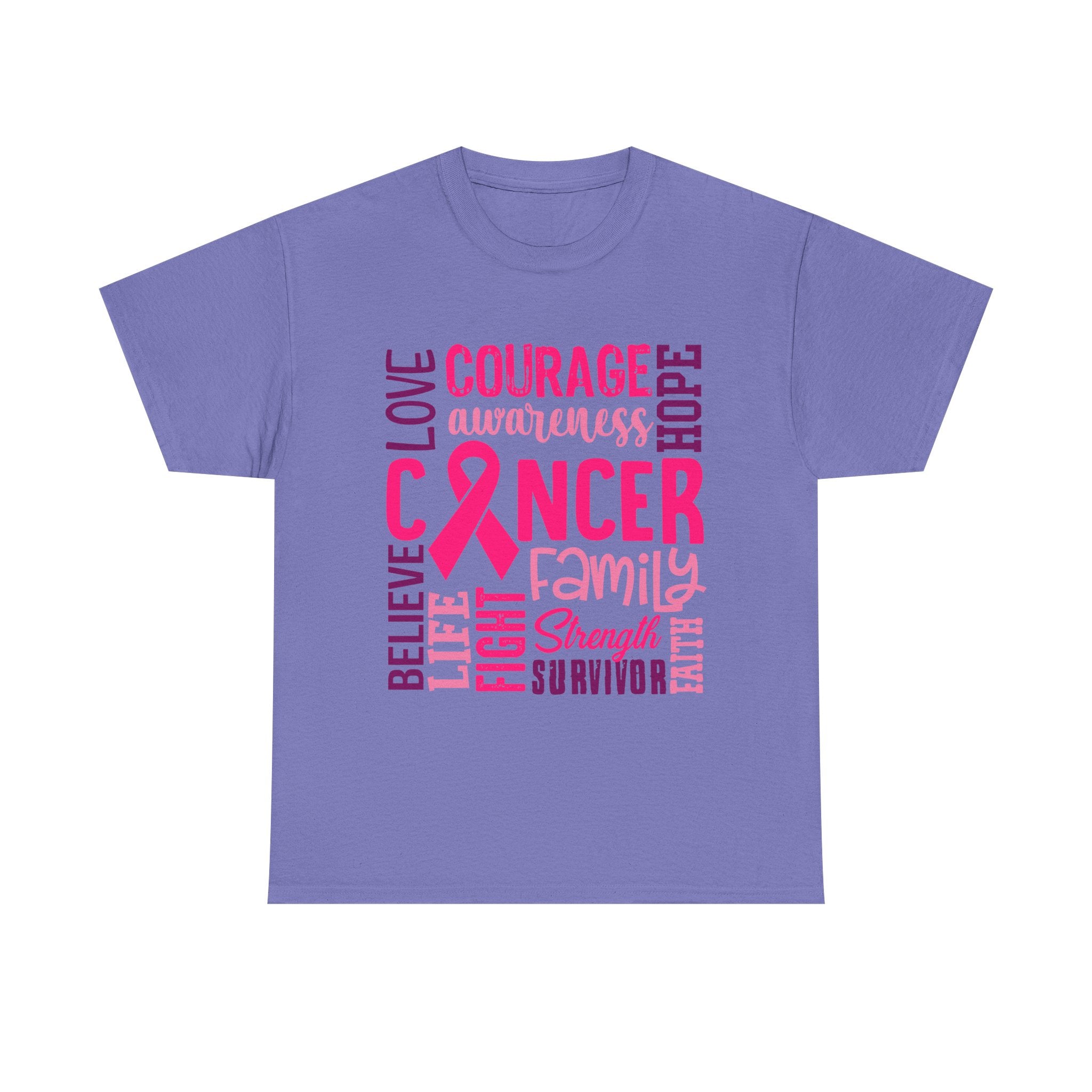 Cancer Awareness Unisex Tee, Support Cancer Fighters, Fight Against Cancer, Gift for Survivors, Hope & Love T-Shirt