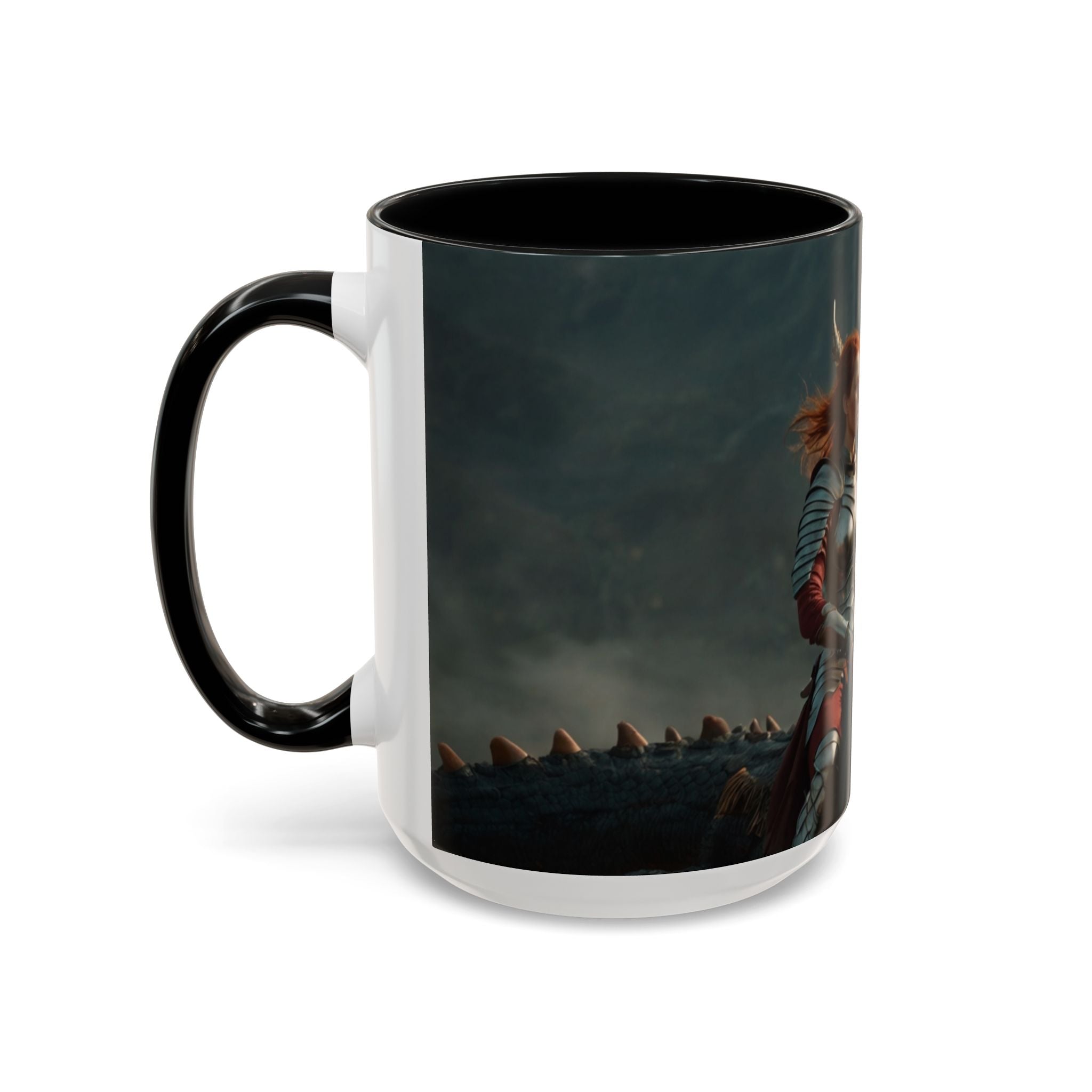 gothic woman warrior Fantasy Dragon Rider Coffee Mug