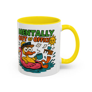 Fun Summer Coffee Mug, Quirky Gift for Beach Lovers, Office Humor Mug, Relaxation, Vacation, Cute Animal Design