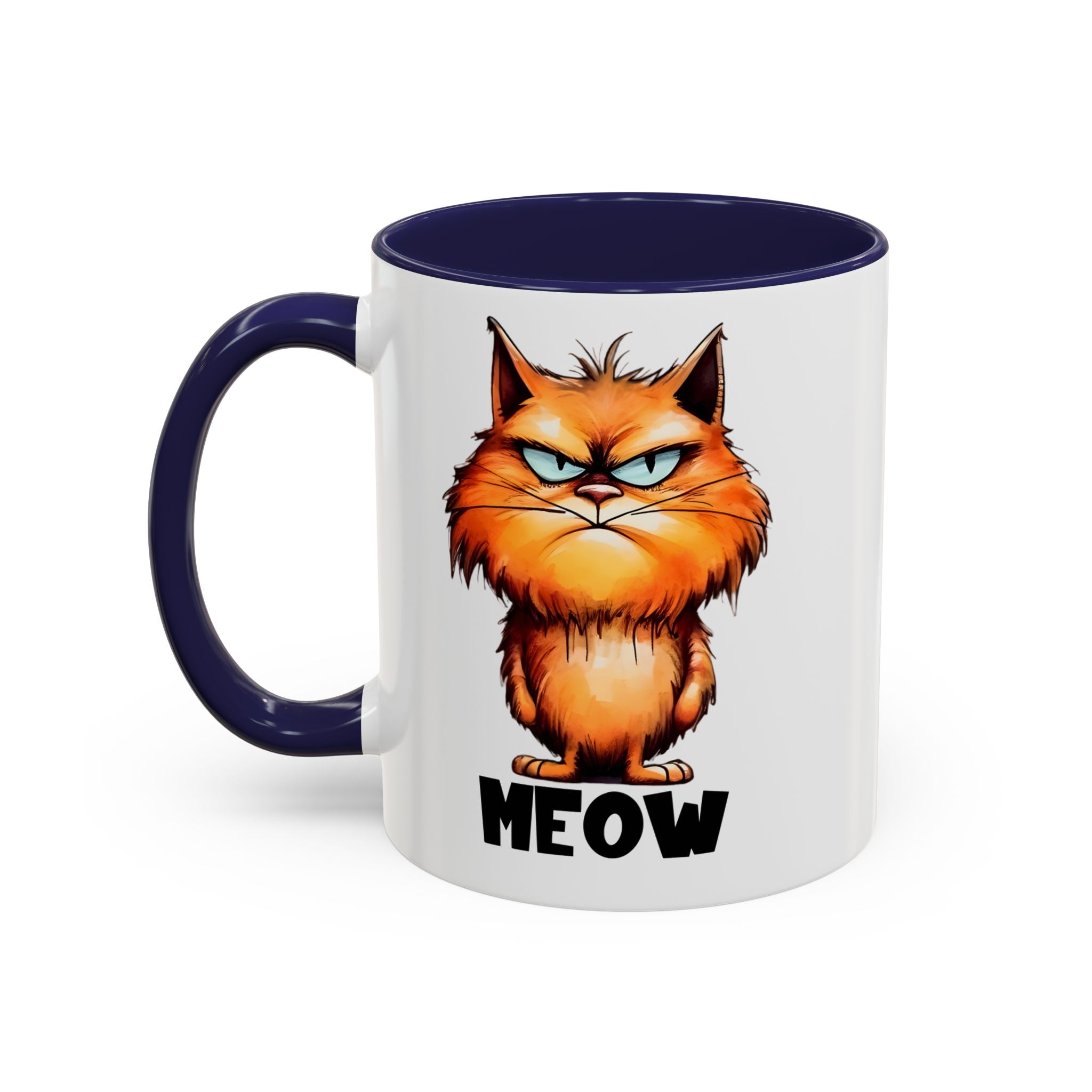 Funny grumpy  Cat Accent Coffee Mug - Perfect Gift for Cat Lovers, Meow Mug, Pet Owner Present, Caffeine Fix, Novelty Drinkware
