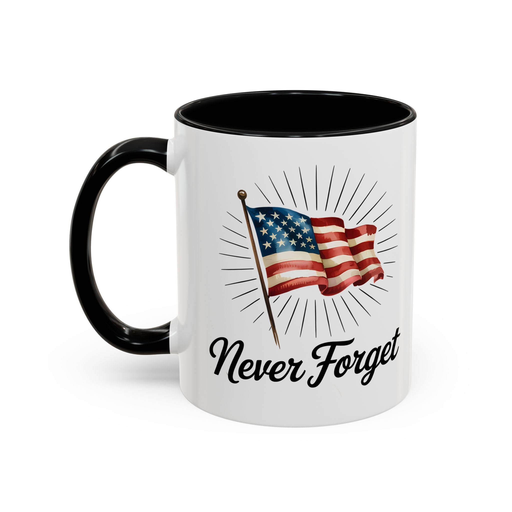 Patriotic Never Forget Coffee Mug - 11oz & 15oz USA flag