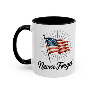 Patriotic Never Forget Coffee Mug - 11oz & 15oz USA flag