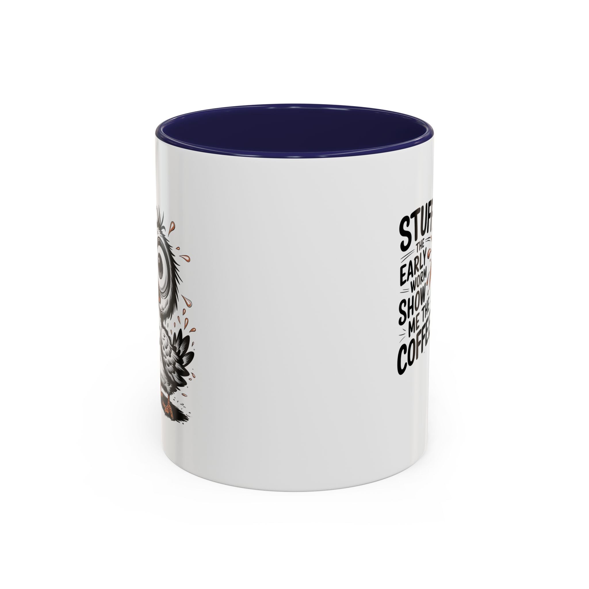 Quirky Coffee Mug with Owl Design | Gift for Coffee Lovers, Unique Office Mug, Fun Morning Coffee Cup, Bird-Themed Mug, Early Bird Gift