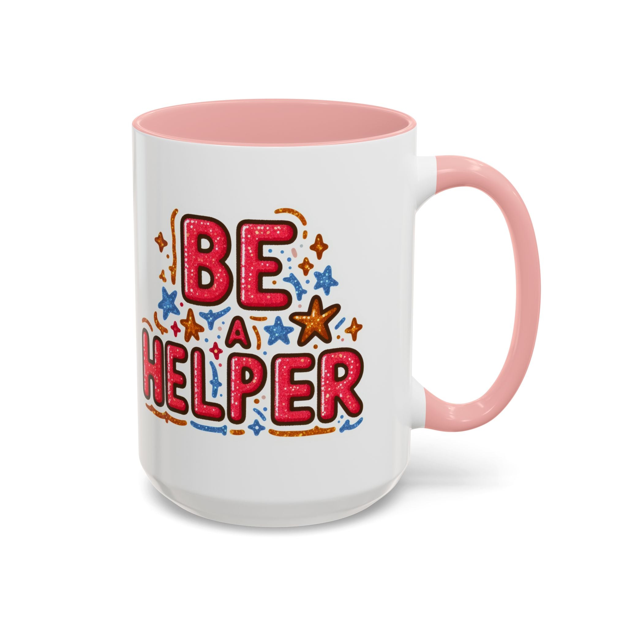Be a Helper Accent Coffee Mug — Inspirational Teacher & Volunteer Gift (11/15oz)