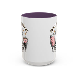 Broke and Bougie Coffee Mug, Skeleton Mug, Halloween Mug, Unique Gift for Coffee Lovers, Spooky Decor
