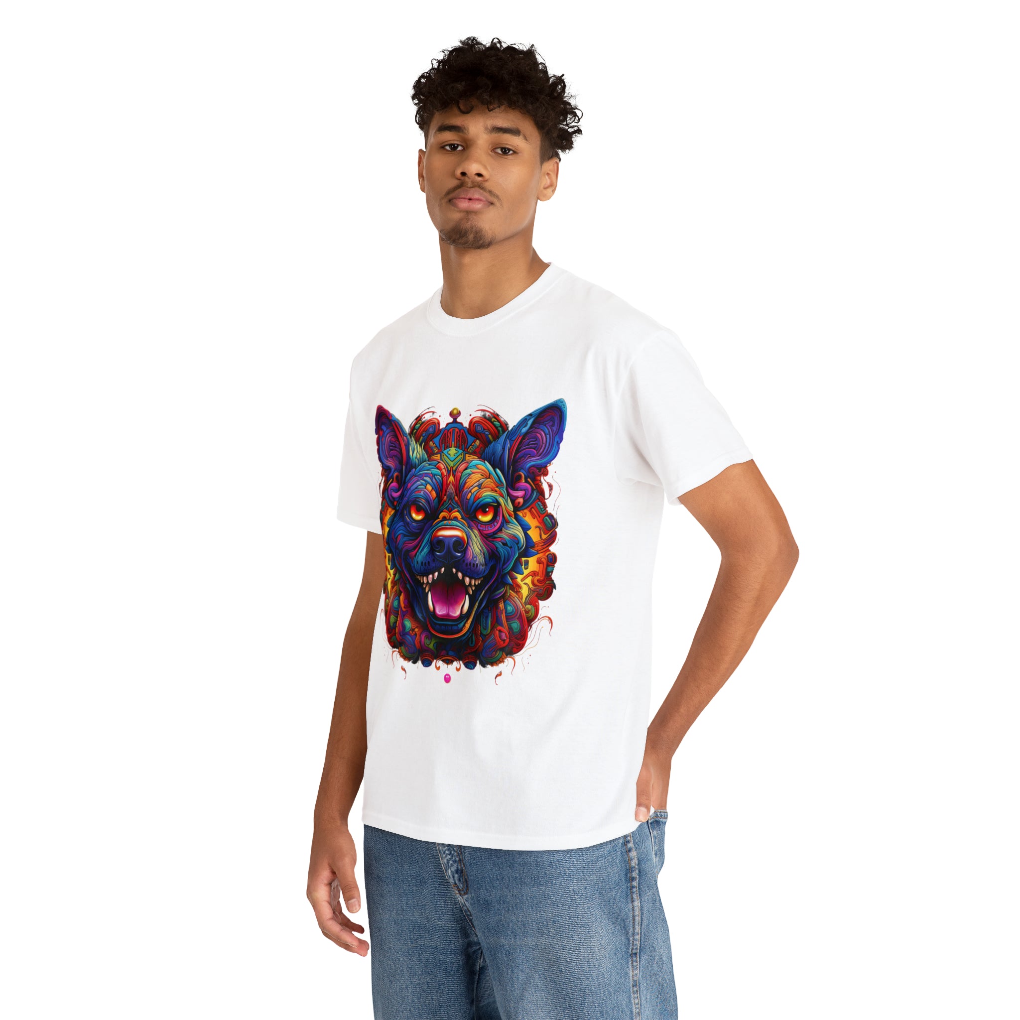 psychedelic dog psycho dog crazy classic  apparel t shirt