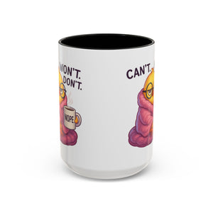 Cozy Cartoon Coffee Mug - Perfect for Lazy Days, Gifts for Friends, Cute Coffee Cups, Inspirational Morning Mug, Funny Beverage Container