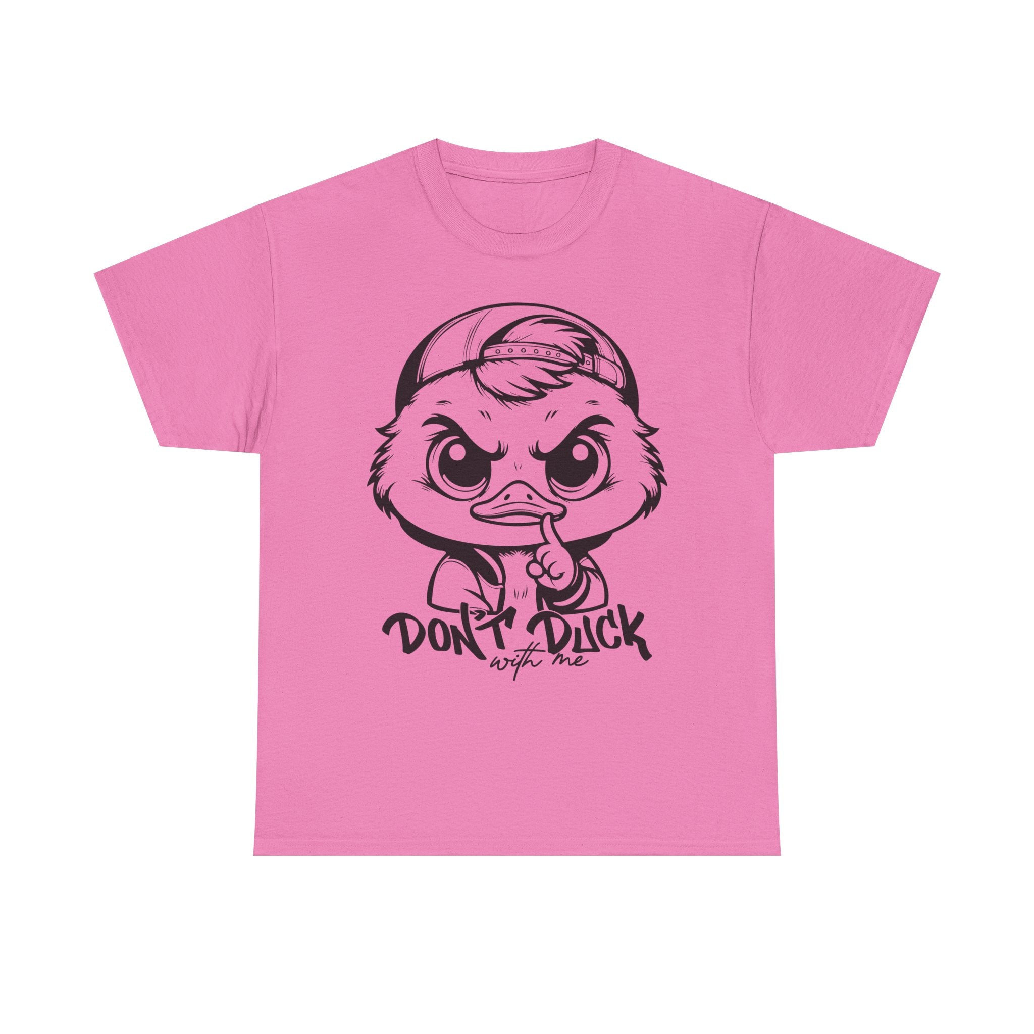 Don't Duck With Me Unisex Heavy Cotton Tee - Fun Cartoon Design Perfect for Casual Days