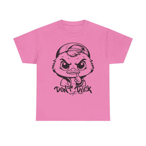 Don't Duck With Me Unisex Heavy Cotton Tee - Fun Cartoon Design Perfect for Casual Days